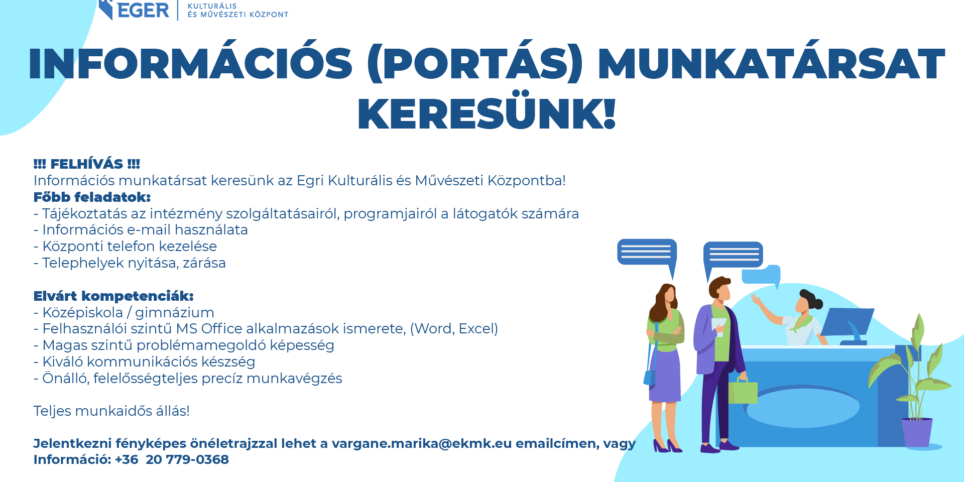Információs munkatárs hirdetés