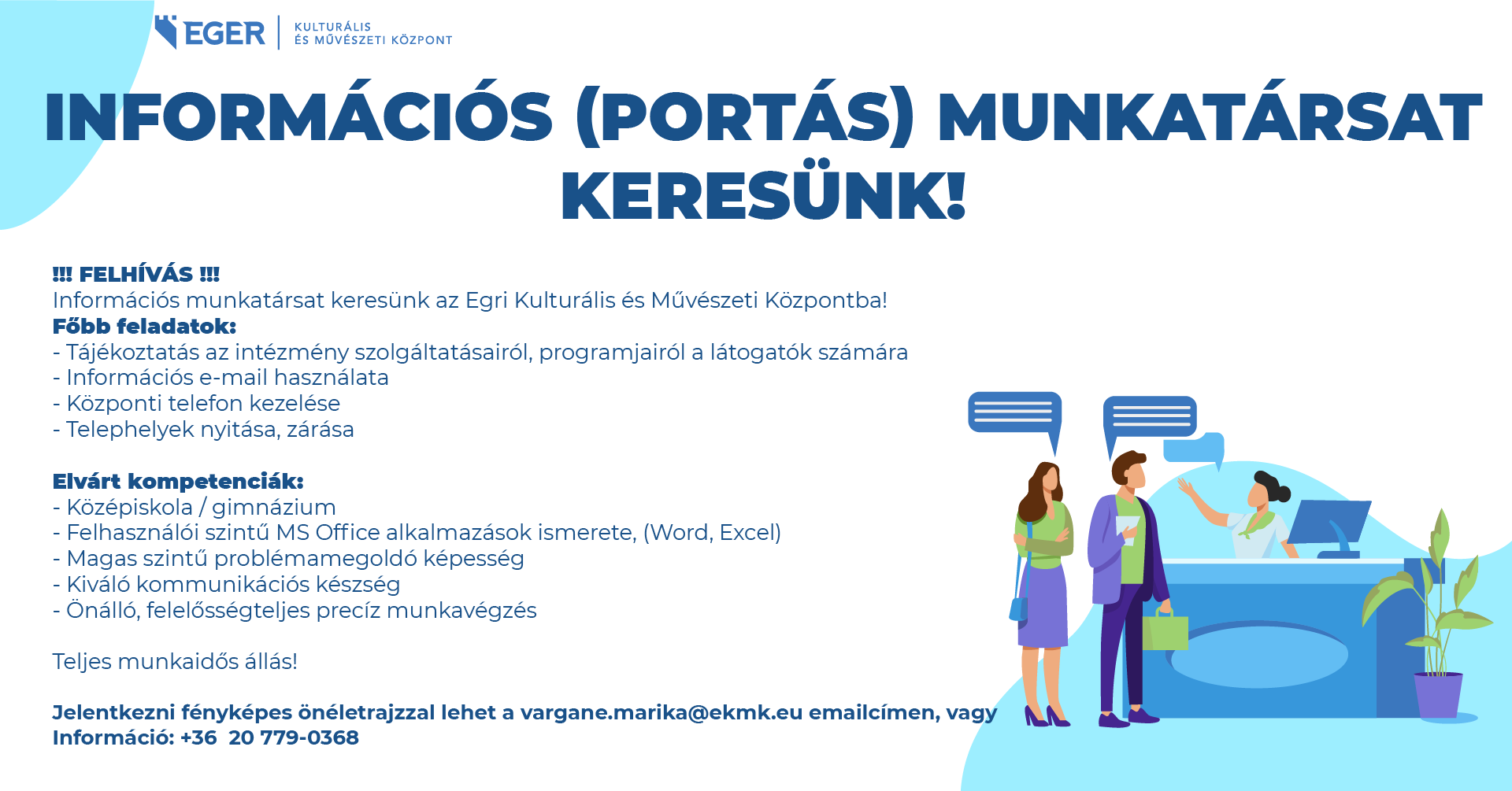 Információs munkatárs hirdetés